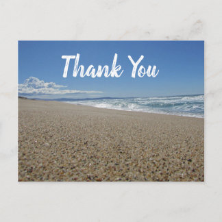 Cartão Postal Agradecimento ao Cuidador Praia Céu Azul