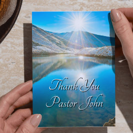 Cartão Postal Agradecimento ao Pastor do Nascer do Sol Azul do L