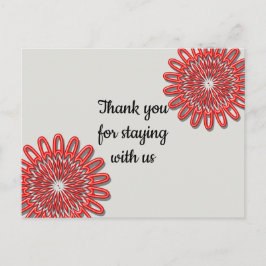 Cartão Postal Agradecimento Barato por Férias em Aluguel