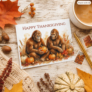 Cartão Postal Agradecimento Bigfoot Outono Natureza Crente