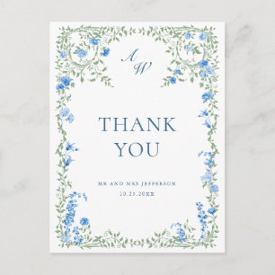 Cartão Postal Agradecimento Boho de Flor Silvestre de Prado em A