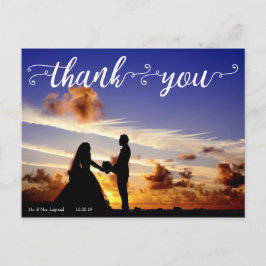 Cartão Postal Agradecimento casamento