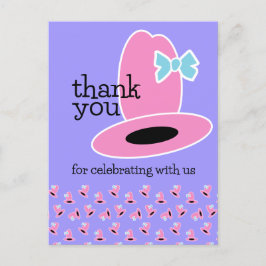 Cartão Postal Agradecimento de Aniversário de Cowgirl
