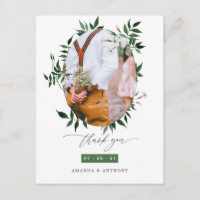 Agradecimento de foto de casamento Floresta em Aqu