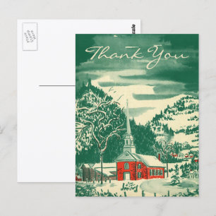 Cartão Postal Agradecimento de Natal Vintage