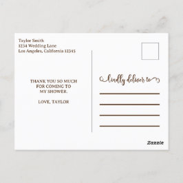 Cartão Postal Agradecimento de Tipografia Moderna a Ouro