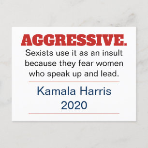 Cartão Postal Agressivo Pro-Kamala Harris 2020
