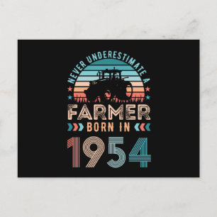Cartão Postal Agricultor nascido em 1954 Presente de Aniversário