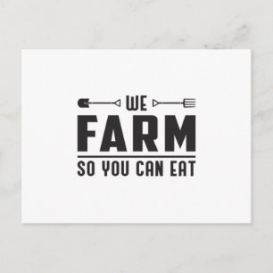 Cartão Postal Agricultura fazenda — Fome de frango