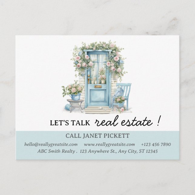 Cartão Postal Agricultura imobiliária ou Marketing (Frente)