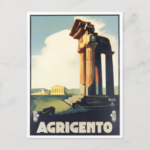 Cartão Postal Agrigento Itália viagens vintage