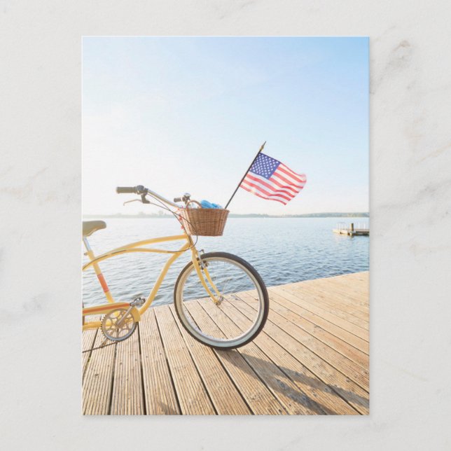 Cartão Postal Água | Bicicleta pelo Lago (Frente)