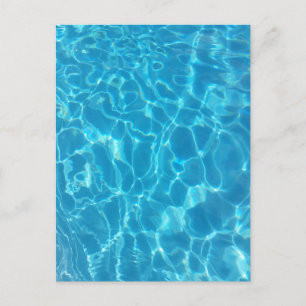 Cartão Postal Água de Piscina Azul Céu Cristalino
