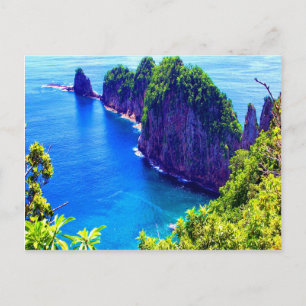 Cartão Postal água do oceano cênico da ilha de samoa americana