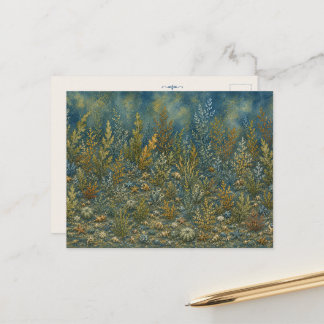 Cartão Postal Água do Oceano com Algas e Recifes Postcard Aquare