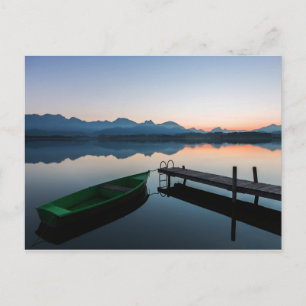 Cartão Postal Água lago Hopfen Bavarian Alps Alemanha