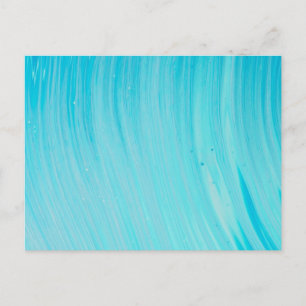 Cartão Postal Água Legal de Ondas de Tubo Azul