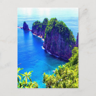 Cartão Postal água oceânica cônica da ilha de samoa americana