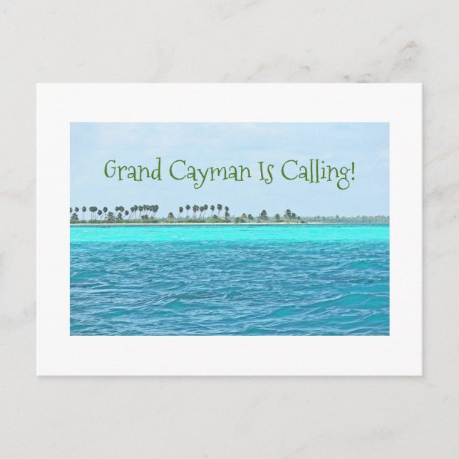 cartão postal/ÁGUA TURQUOISTA DE GRAND CAYMAN É CA (Frente)