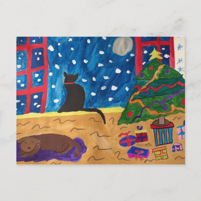 Cartão Postal Aguardando Cartão-Postal de Natal (Frente)