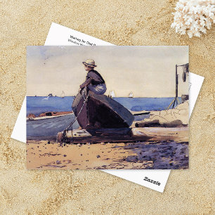 Cartão Postal Aguardando Pai Winslow Homer