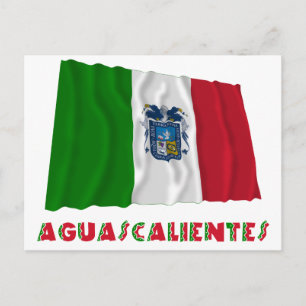 Cartão Postal Aguascalientes acenando bandeira não oficial