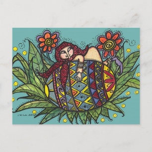 Cartão Postal Aguente firme na sua arte popular ucraniana de Pys