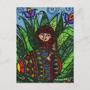 Cartão Postal Aguente sua Arte Folclórica Ucraniana Pysanka
