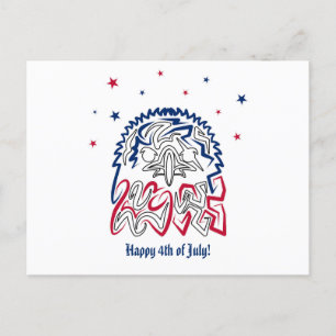 Cartão Postal Águia Americana do Dia da Independência