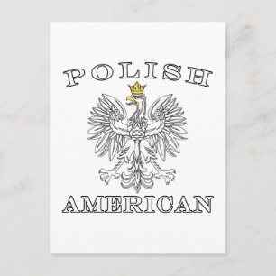 Cartão Postal Águia Branca Polonesa Americana