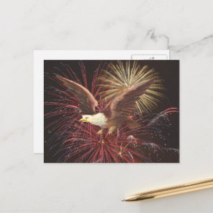 Cartão Postal Águia e Fundo de Fogos de Artifício, ZSSG