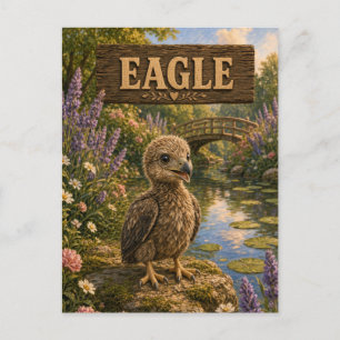 Cartão Postal Águia Livro de Histórias Bebê Nursery Animal