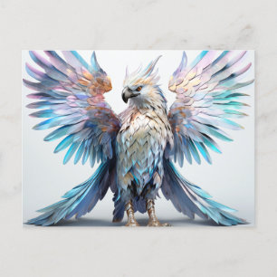 Cartão Postal Águia Metálica Iridescente