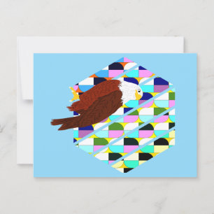 Cartão Postal Águia Moderna do meio século