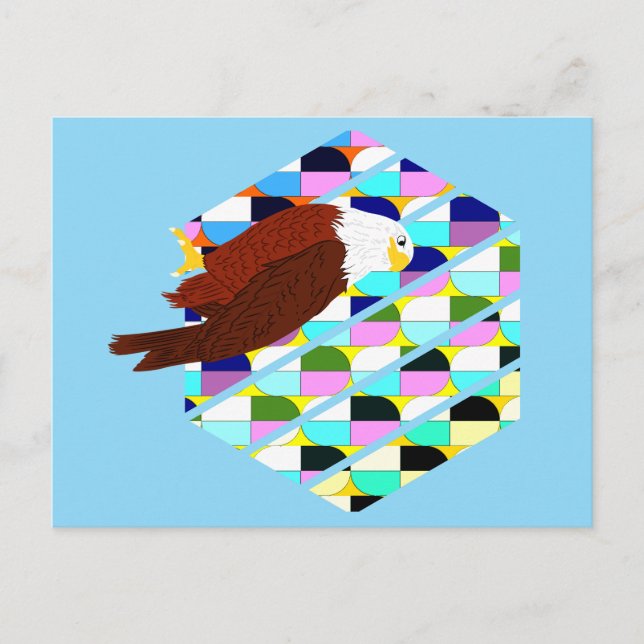 Cartão Postal Águia Moderna do meio século (Frente)