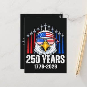 Cartão Postal Águia Patriótica EUA 250º Aniversário 250º 