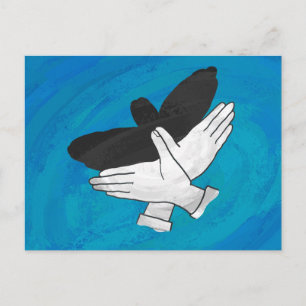 Cartão Postal Águia Sombra em Azul
