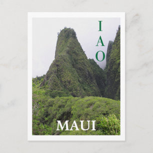 CARTÃO POSTAL AGULHA DO IAO (MAUI) ENVOLTA EM NUVENS"