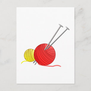 Cartão Postal Agulha e Yarn