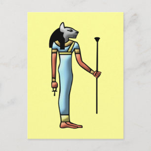 Cartão Postal Ägypten Göttin Bastet deusa do egito