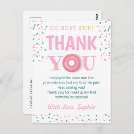 Cartão Postal Ah Que Diversão Festa de Aniversário de Donut Obri