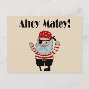 Cartão Postal Ahoy Matey Pirate