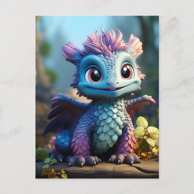Cartão Postal Aiden, um Dragão Whimsical (Frente)