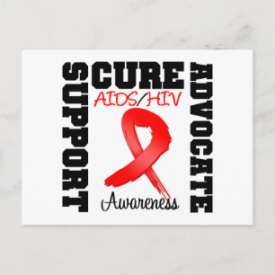 Cartão Postal AIDS HIV Support Advocate Cure