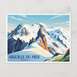 Cartão Postal Aiguille du Midi Chamonix França