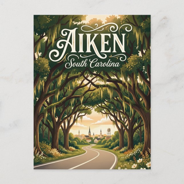 Cartão Postal Aiken EUA (Frente)