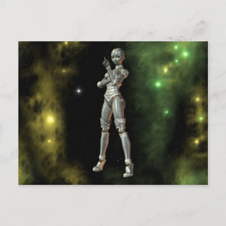 Cartão Postal aikobot e estrelas