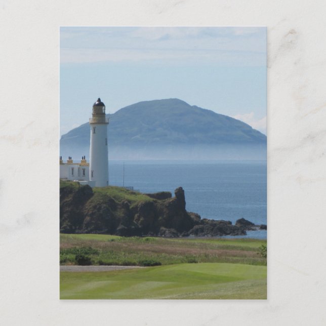 Cartão Postal Ailsa Craig, Farol de Turnberry (Frente)