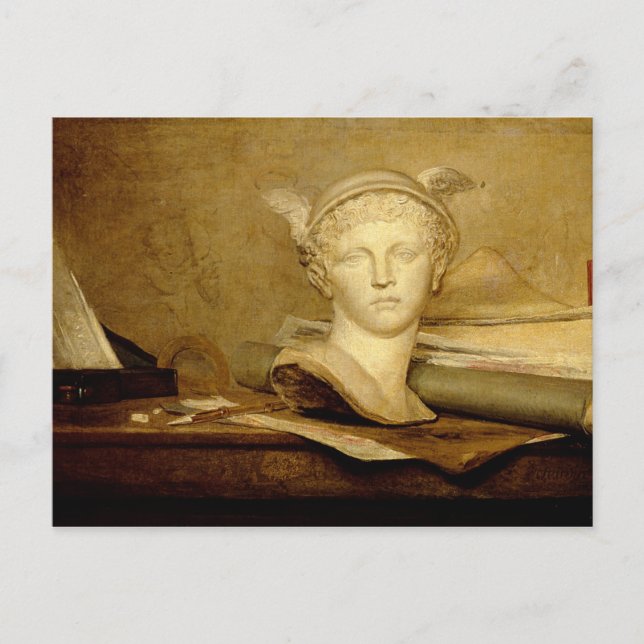 Cartão Postal Ainda a vida com atributos das artes, 1765-66 (Frente)