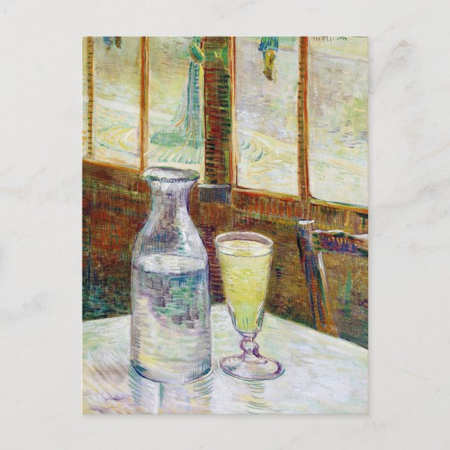 Cartão Postal Ainda com a tinta da Absinthe Vincent van Gogh (Frente)